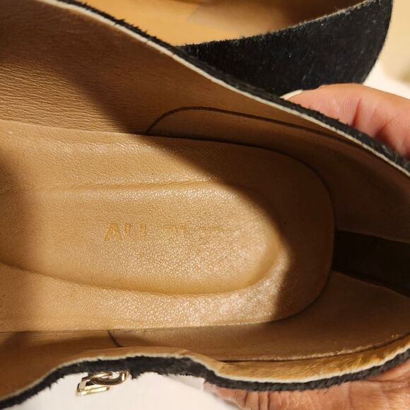 ALL BLACK For Anthropologie Black Sparkly Suede Slant Zipper Sneakers Sz.7 $144 - Picture 6 of 6